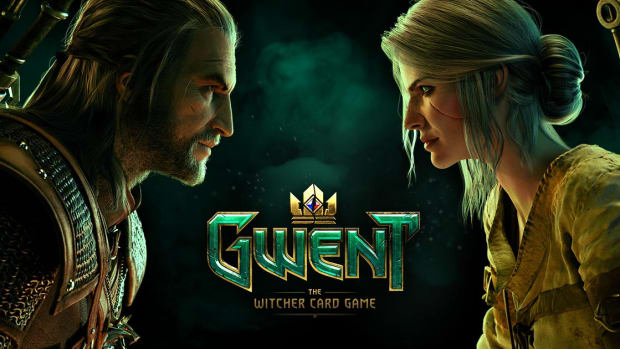 Gwent header showing Geralt and Ciri.