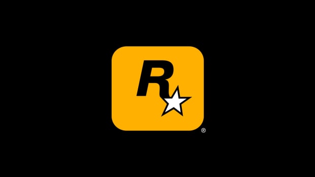 Rockstar Games logo on black background.