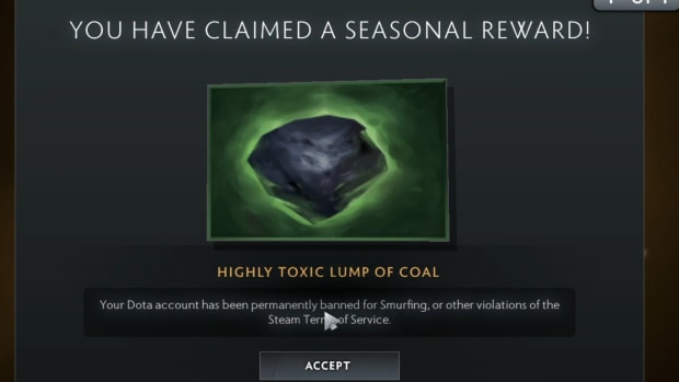 Dota 2 lump of coal.