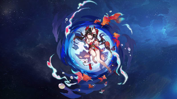 Honkai: Star Rail Sparkle artwork on space background.