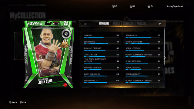 WWE 2K24 MyFaction Elite John Cena Persona Card 