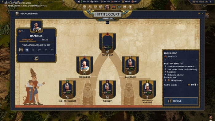 Total War: Pharaoh Hittite court screenshot.