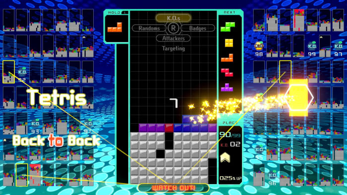 Tetris 99 gameplay