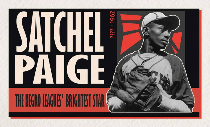 Old-school poster highlighting a black baseball player.