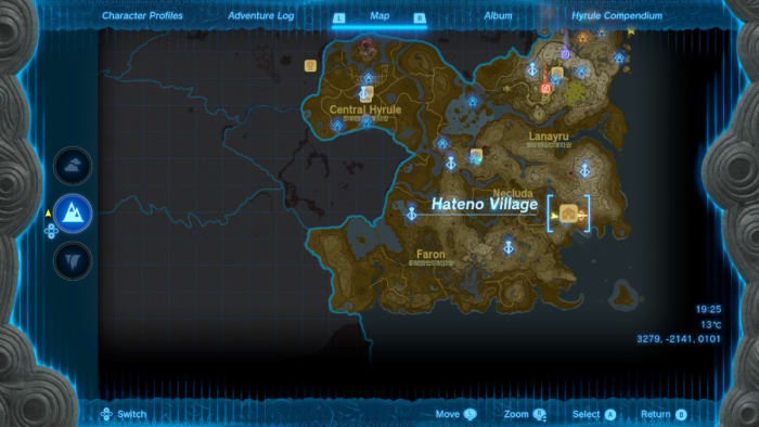 Zelda Tears of the Kingdom: Hateno Village location - Video Games on ...