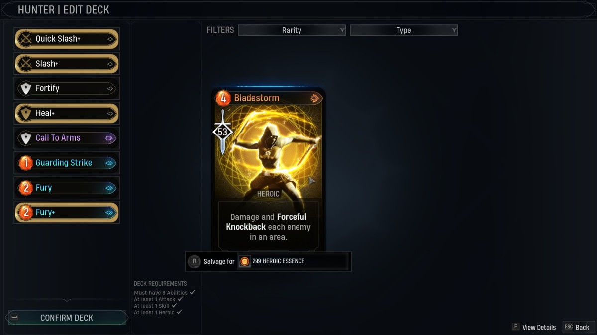 Marvel's Midnight Suns Bladestorm legendary ability card