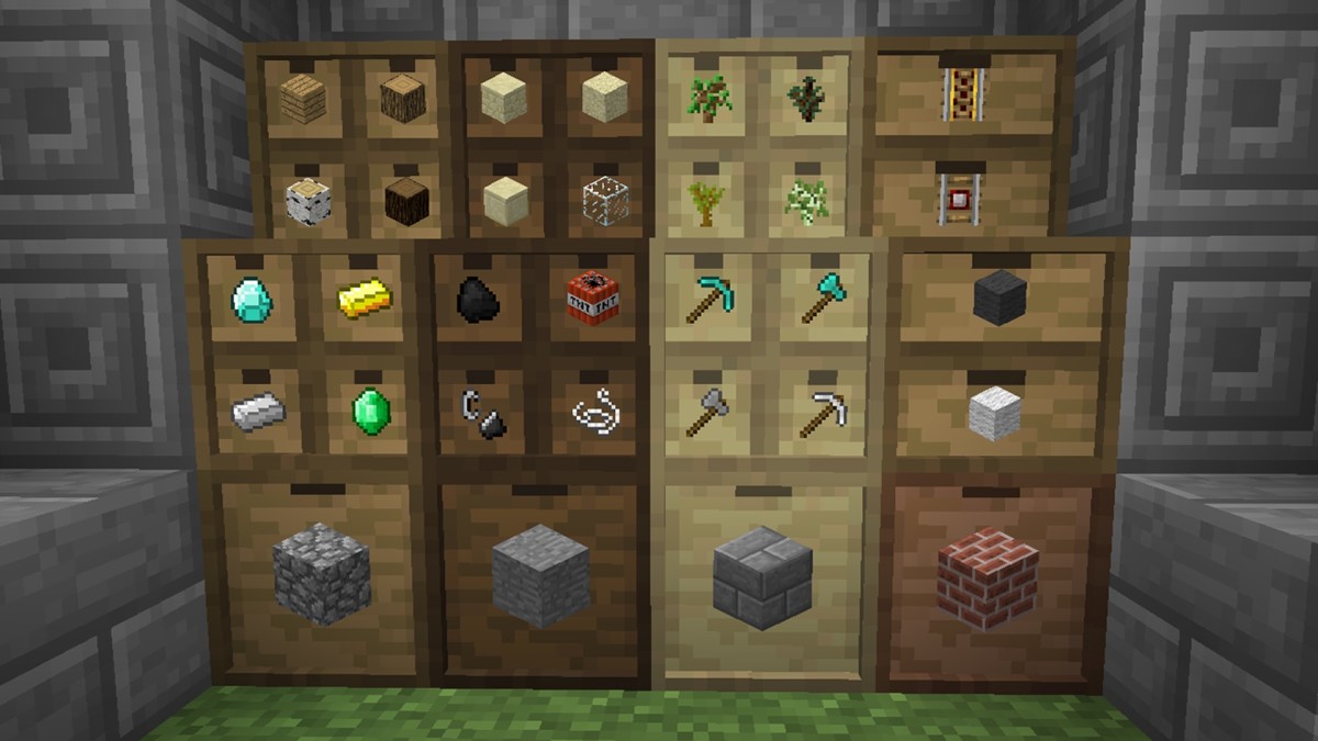 Minecraft rows of Storage Drawers