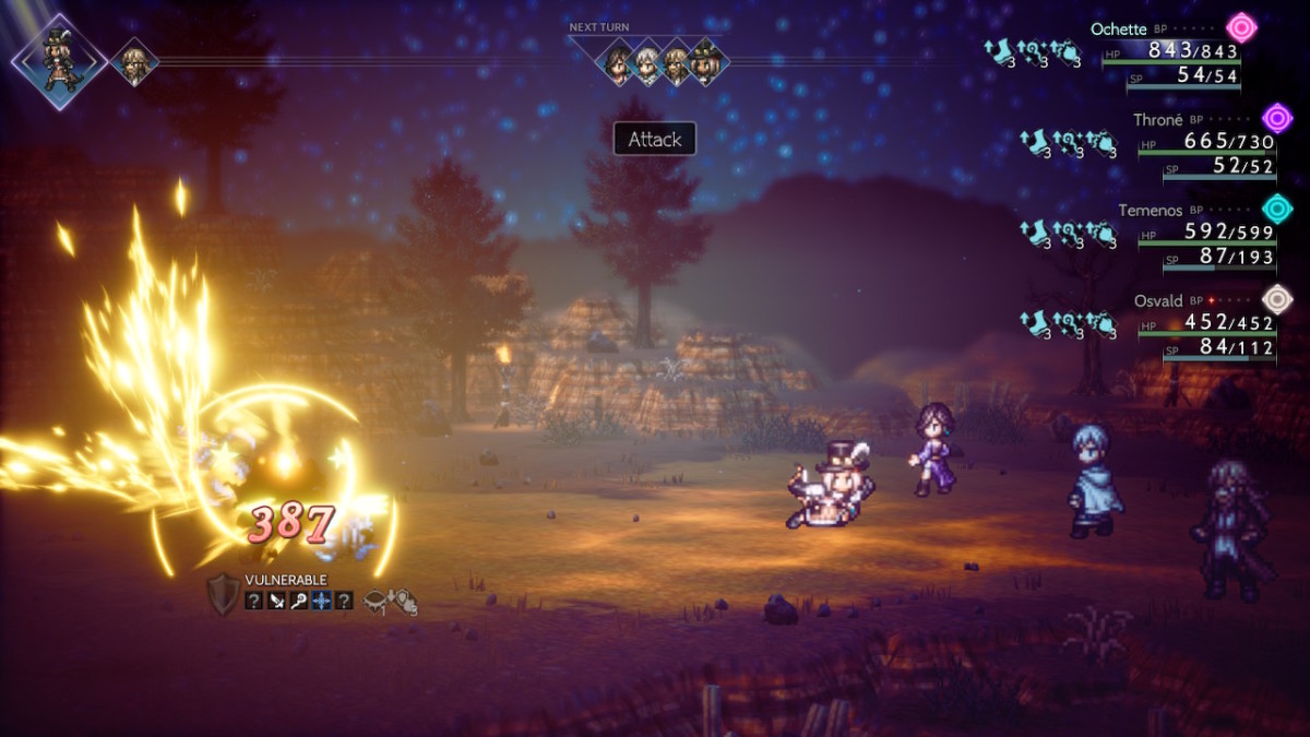 Octopath Traveler 2 Ochette in battle