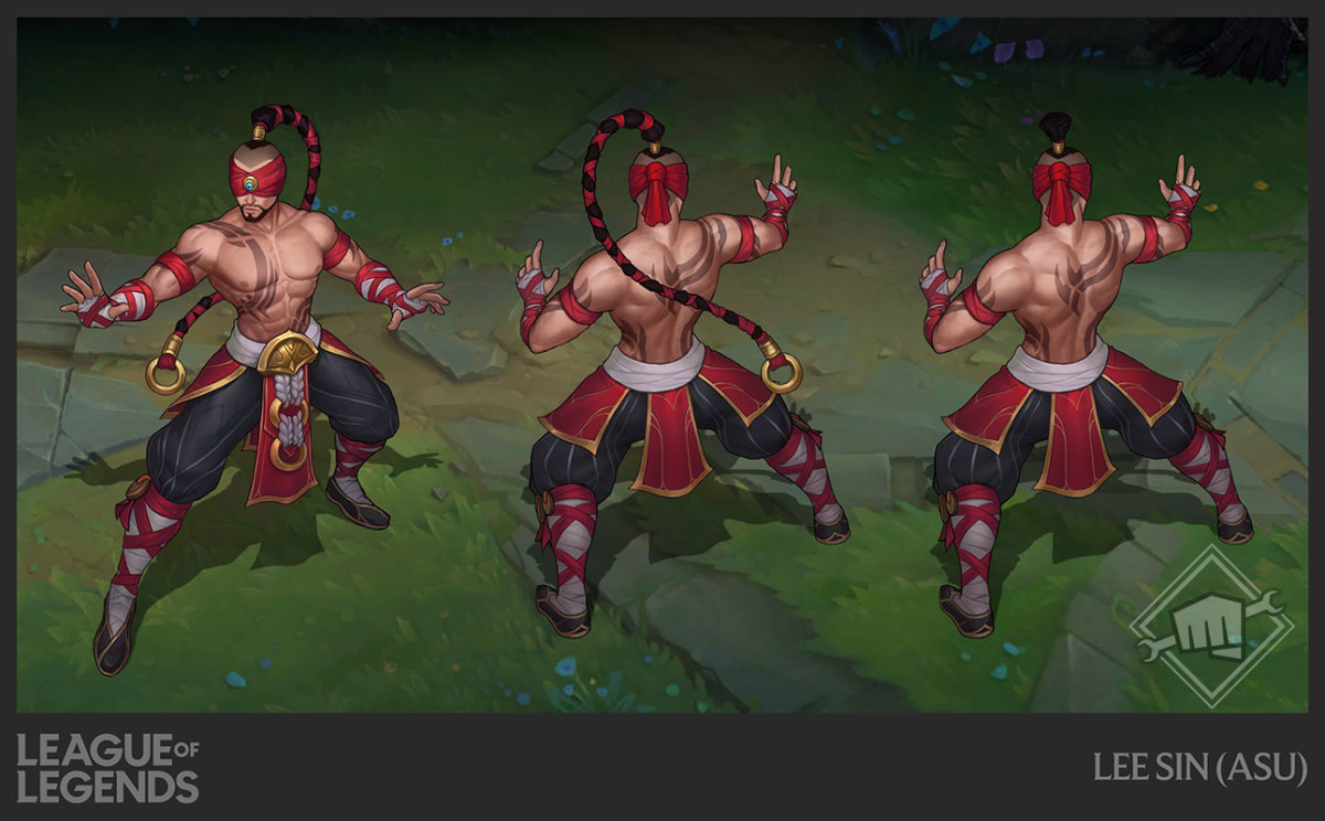 Lee Sin concept art, which is still work in progress.