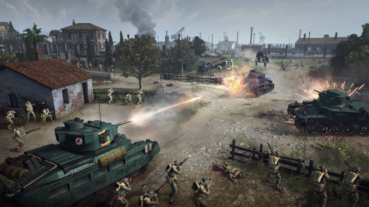 Company of Heroes 3 tank battle.