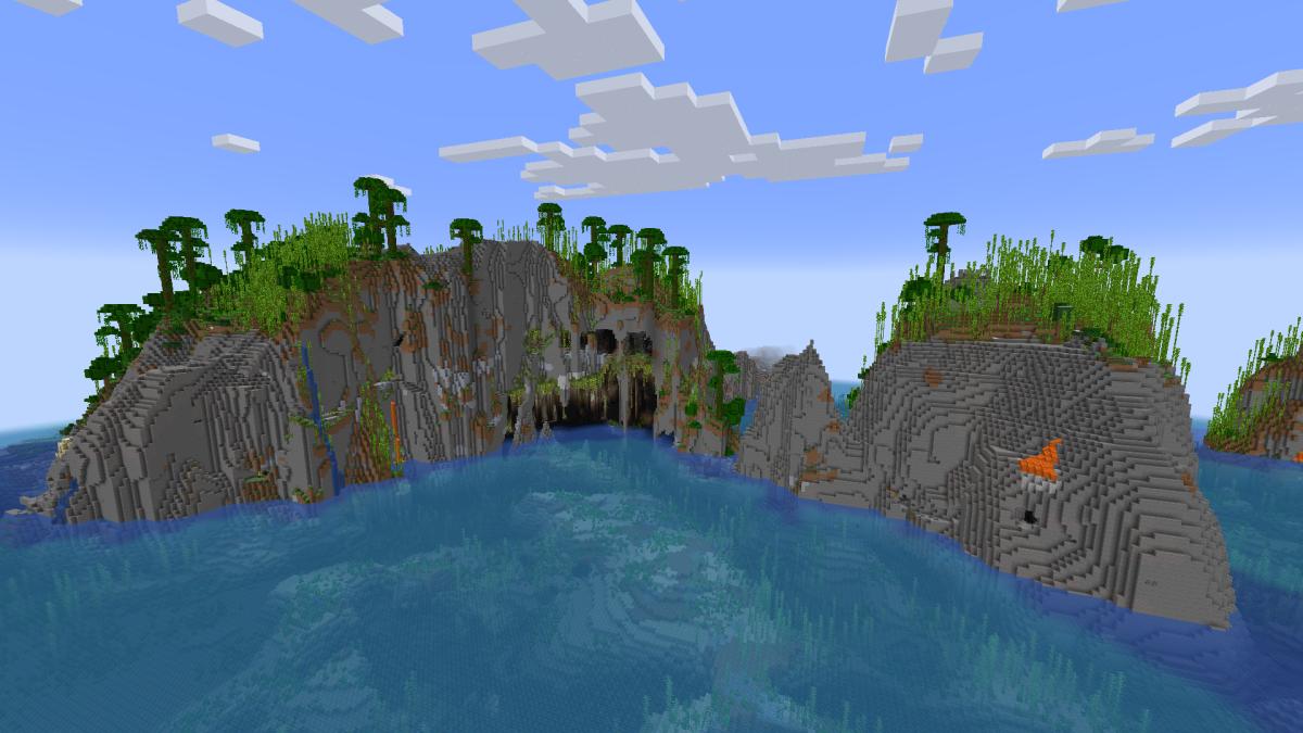 Minecaft jungle on a big mountain