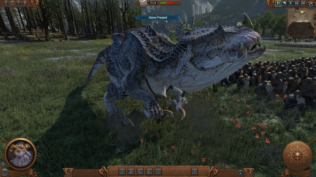 Total War: Warhammer 3 Yoked Carnosaur.