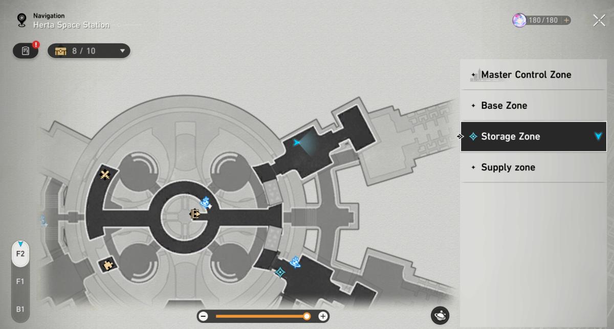 Honkai: Star Rail Herta Space Station map.