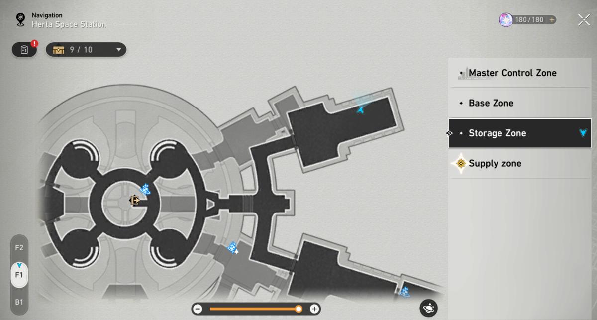 Honkai: Star Rail Herta Space Station map.