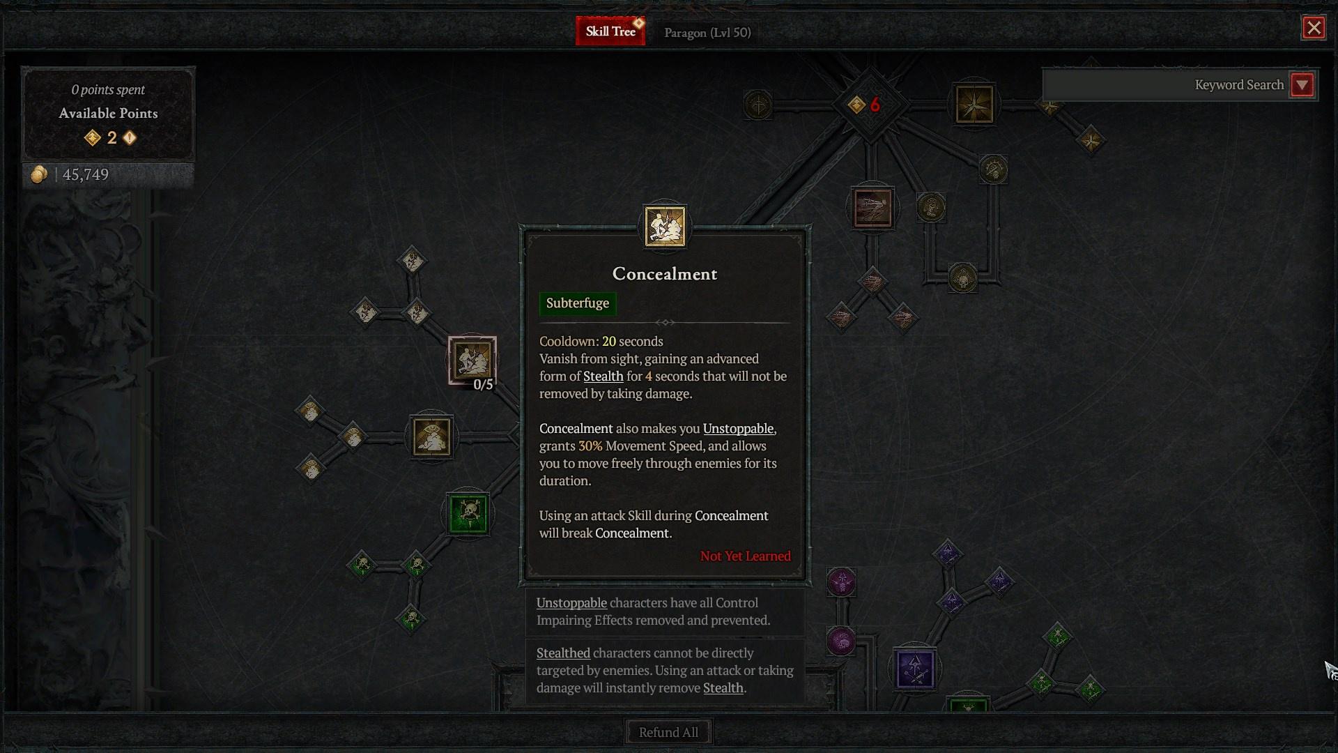 Diablo 4 Rogue Concealment