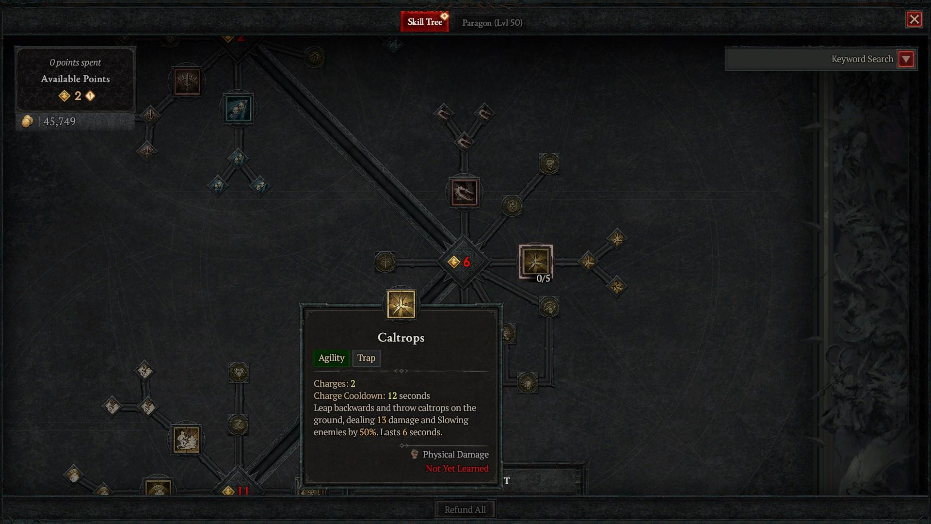 Diablo 4 Rogue Caltrops