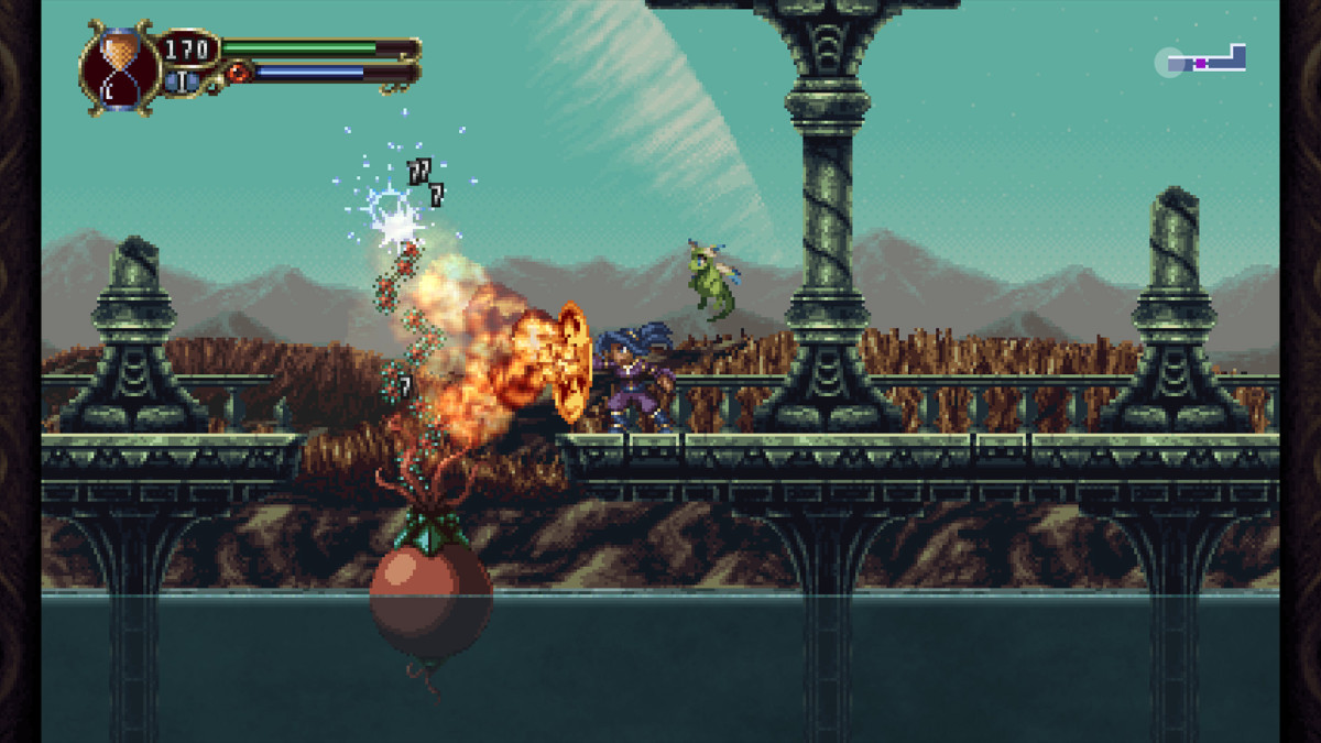 Timespinner screenshot of a fight.