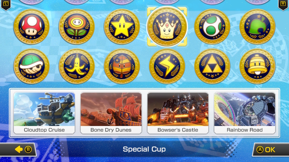 Special Cup, Mario Kart 8 Deluxe select screen