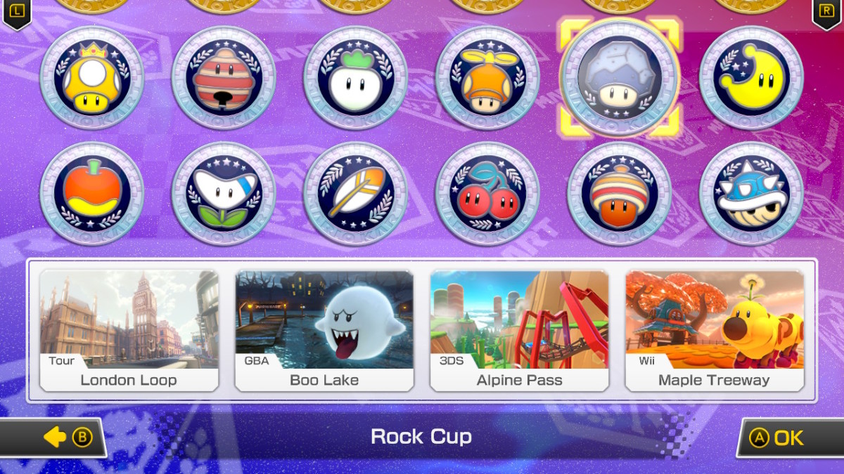 Rock Cup, Mario Kart 8 Deluxe select screen