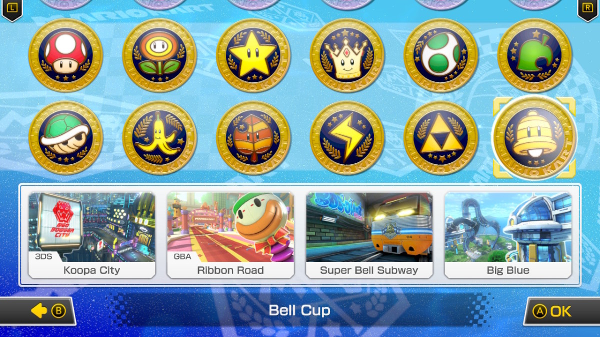 Bell Cup, Mario Kart 8 Deluxe select screen