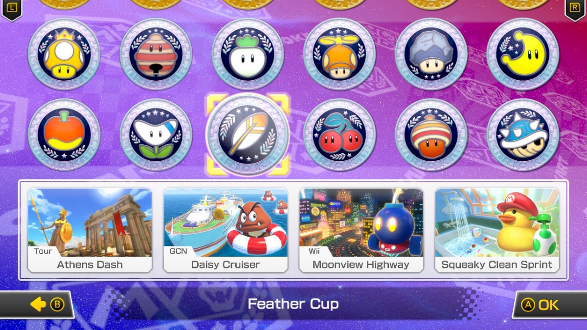 Feather Cup, Mario Kart 8 Deluxe select screen