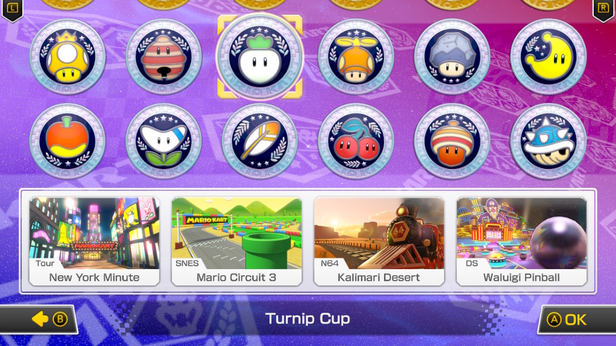 Turnip Cup, Mario Kart 8 Deluxe select screen