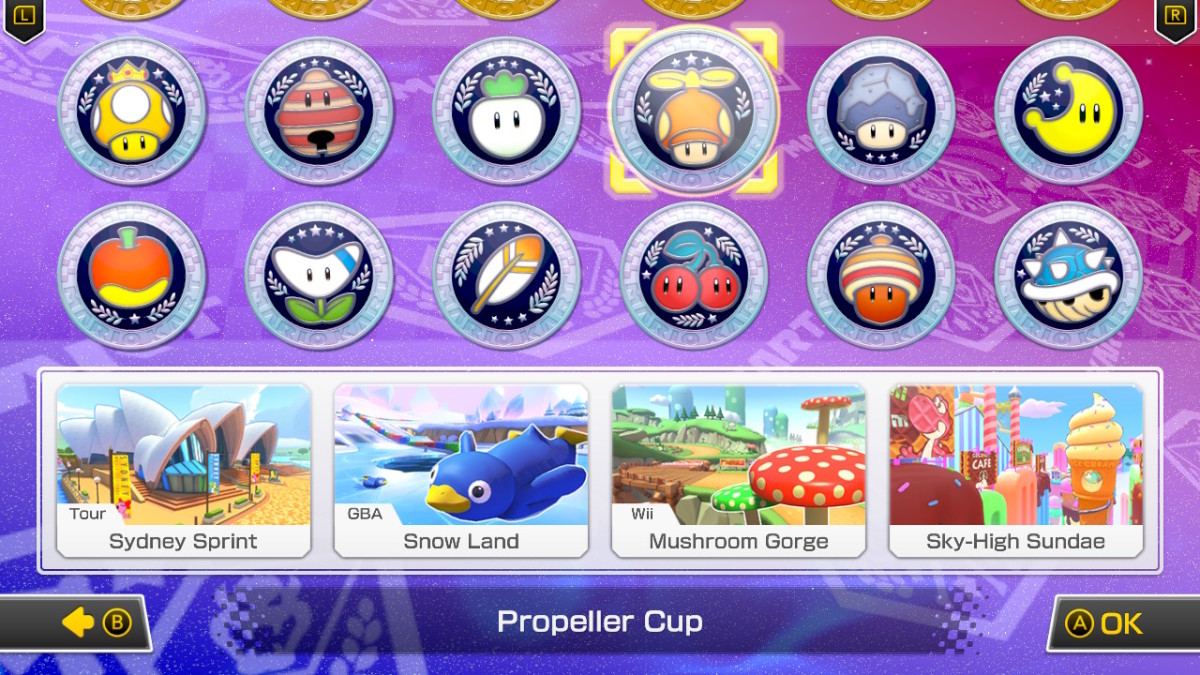 Propeller Cup, Mario Kart 8 Deluxe select screen