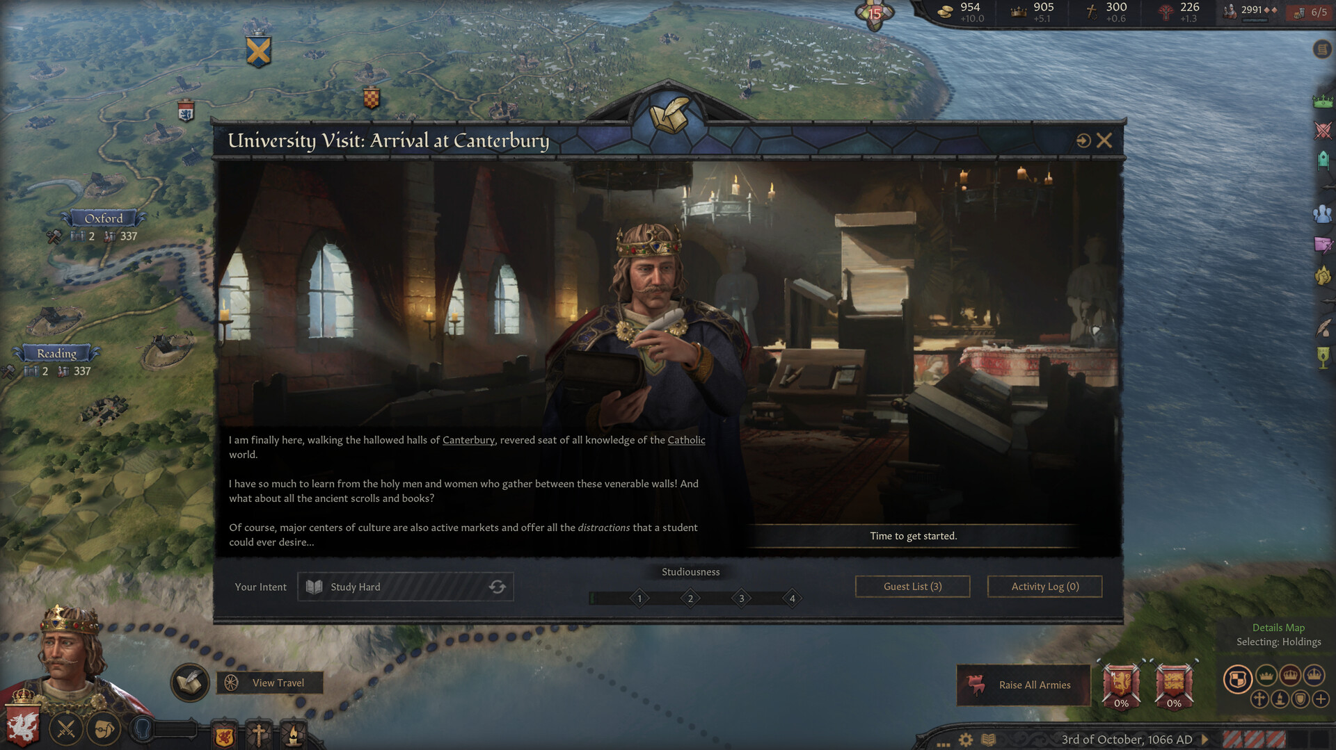 Crusader Kings 3 Wards and Wardens university visit event.