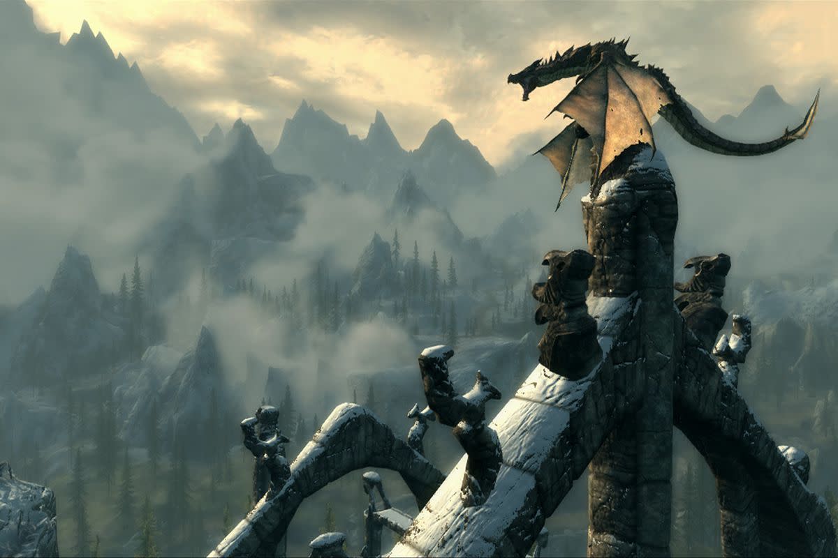 Skyrim Alduin on Bleak Falls Barrow