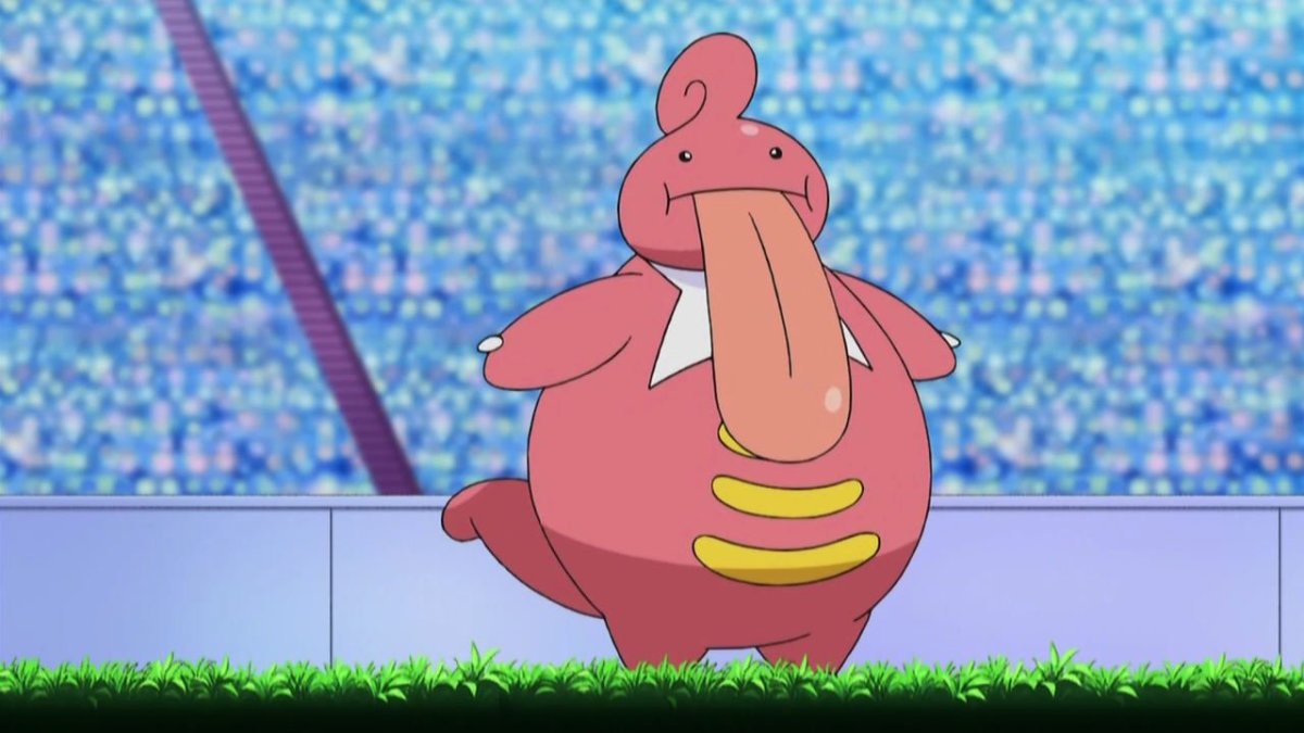 Pokemon Lickilicky on a battlefield