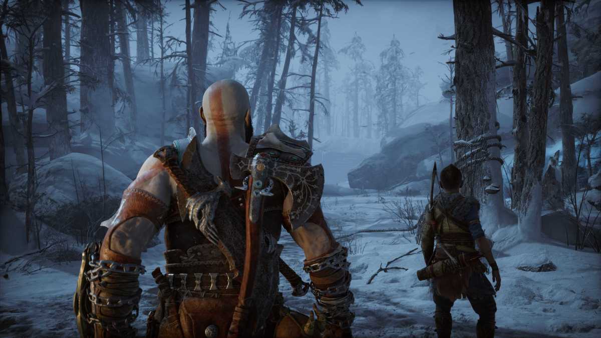 God of War Ragnarok showing Kratos and Atreus