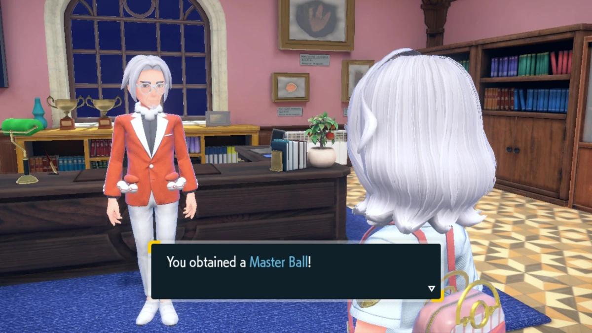 Pokemon SV recieving the Master Ball