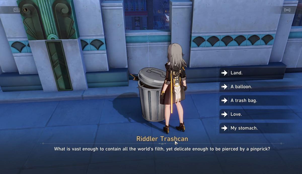 Honkai: Star Rail Riddler Trashcan question 1.