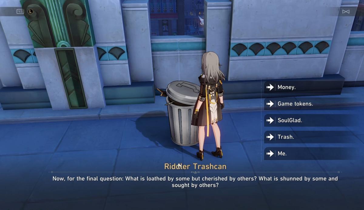 Honkai: Star Rail Riddler Trashcan question 3.