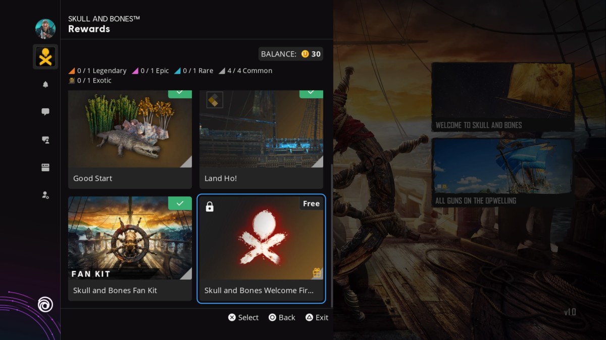 Skull and Bones Welcome Firework reward locked in Ubisoft Connect