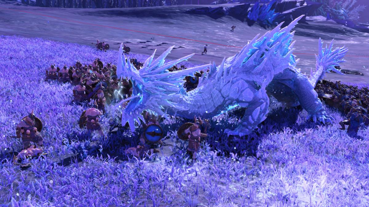 Total War: Warhammer 3 Frost Wyrm screenshot.