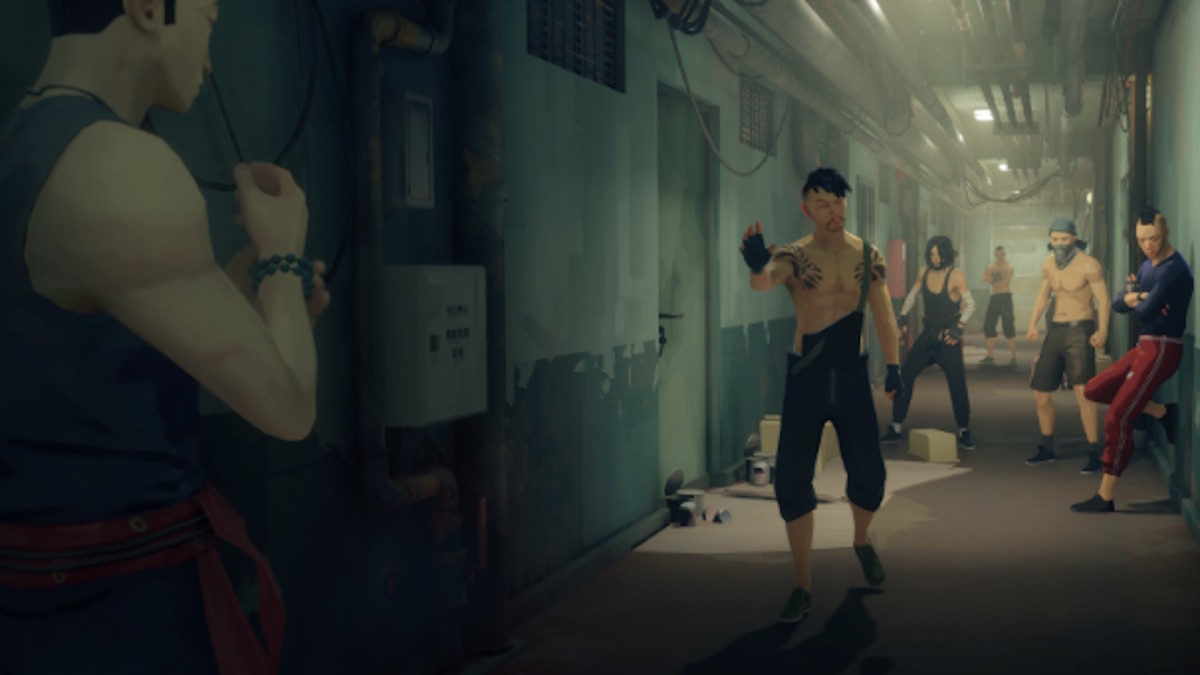 A hallway full of thugs approaches Sifu's hero