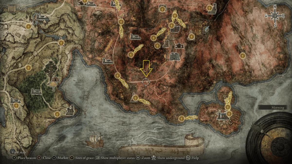 Elden Ring Caelid map