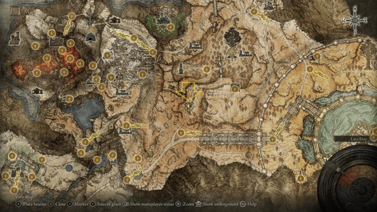 Elden Ring Altus Plateau map