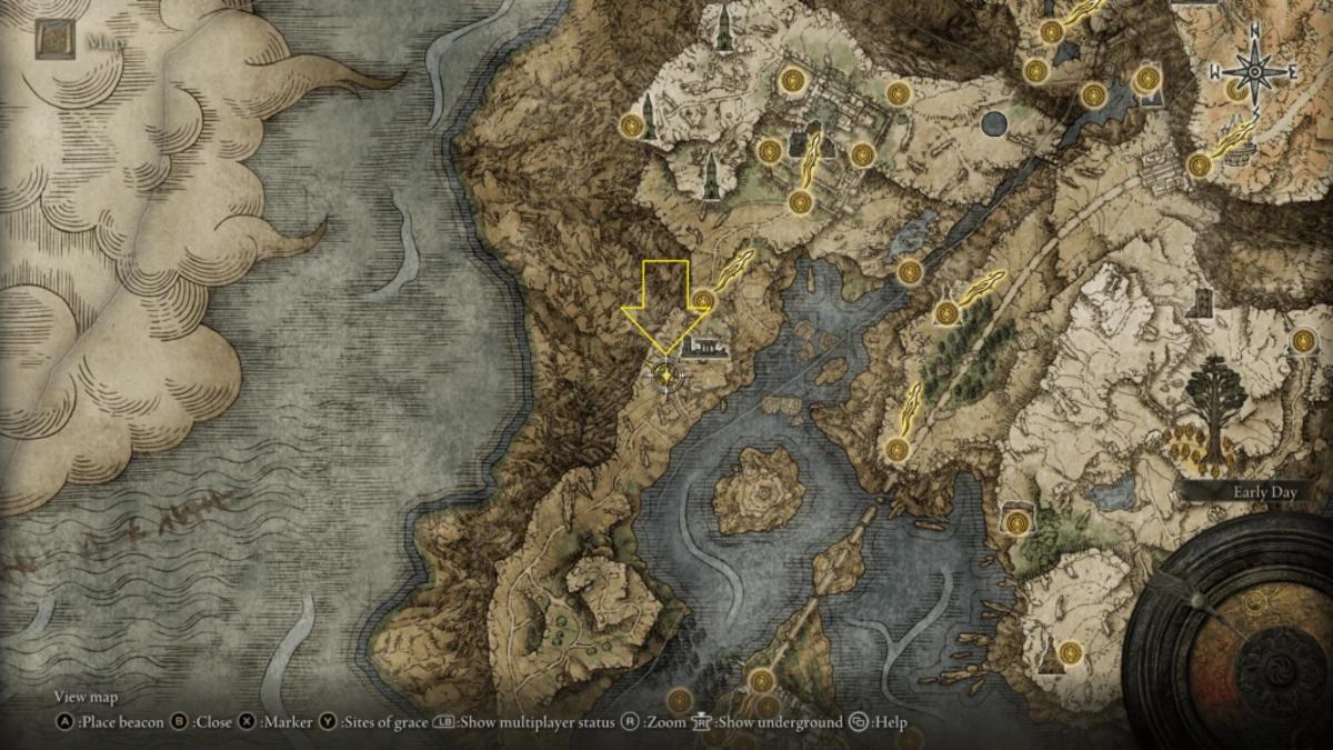 Elden Ring Liurnia west map