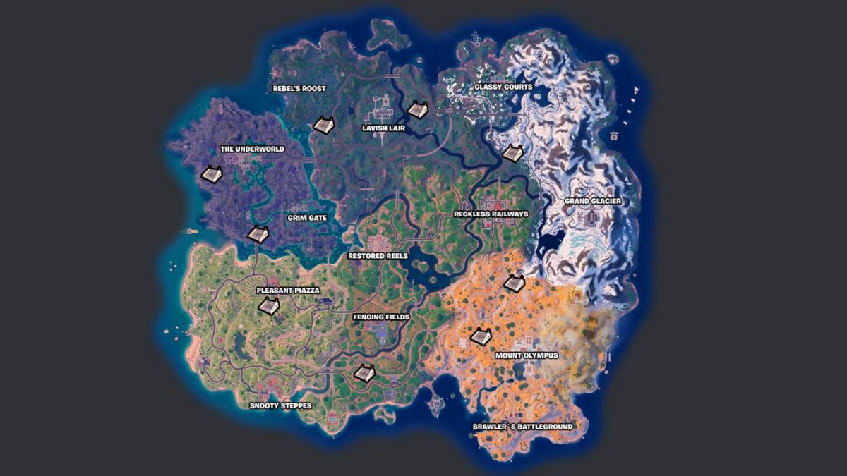 Fortnite Map Bunker Locations