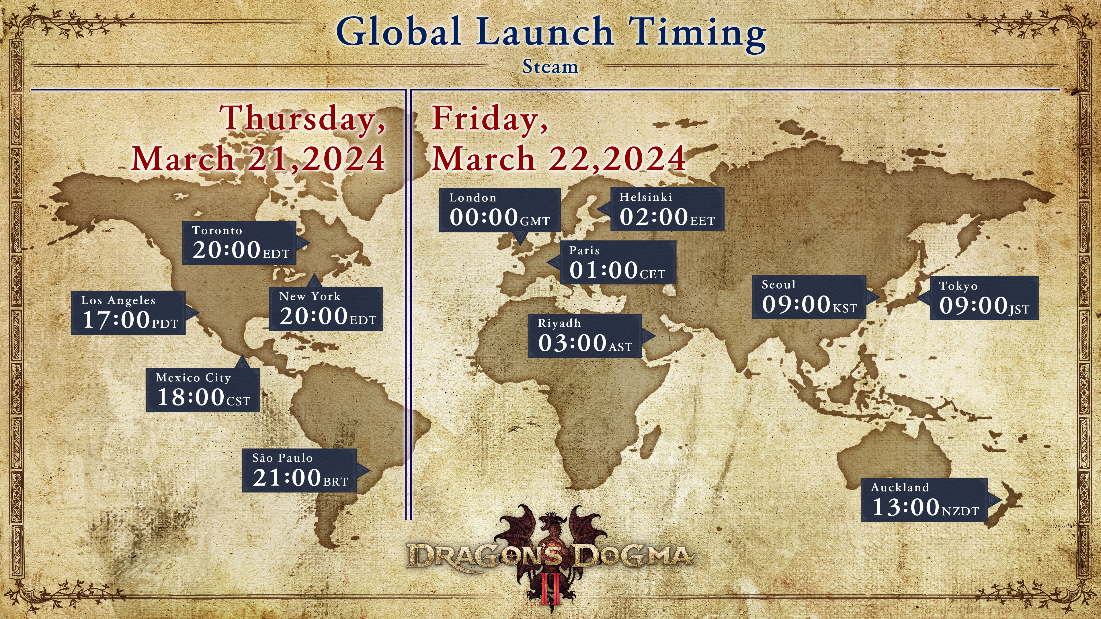 Dragon's Dogma 2 launch times  PC