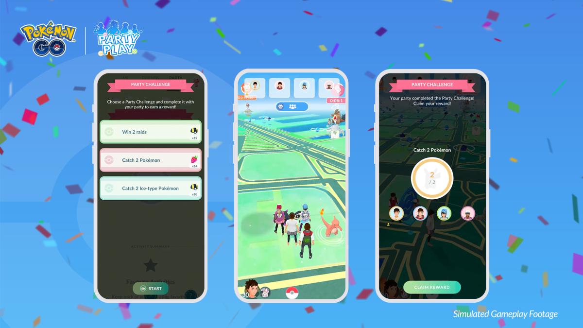 Pokémon Go Party Challenges allow everyone to contribute to completing the mission and obtain rewards.