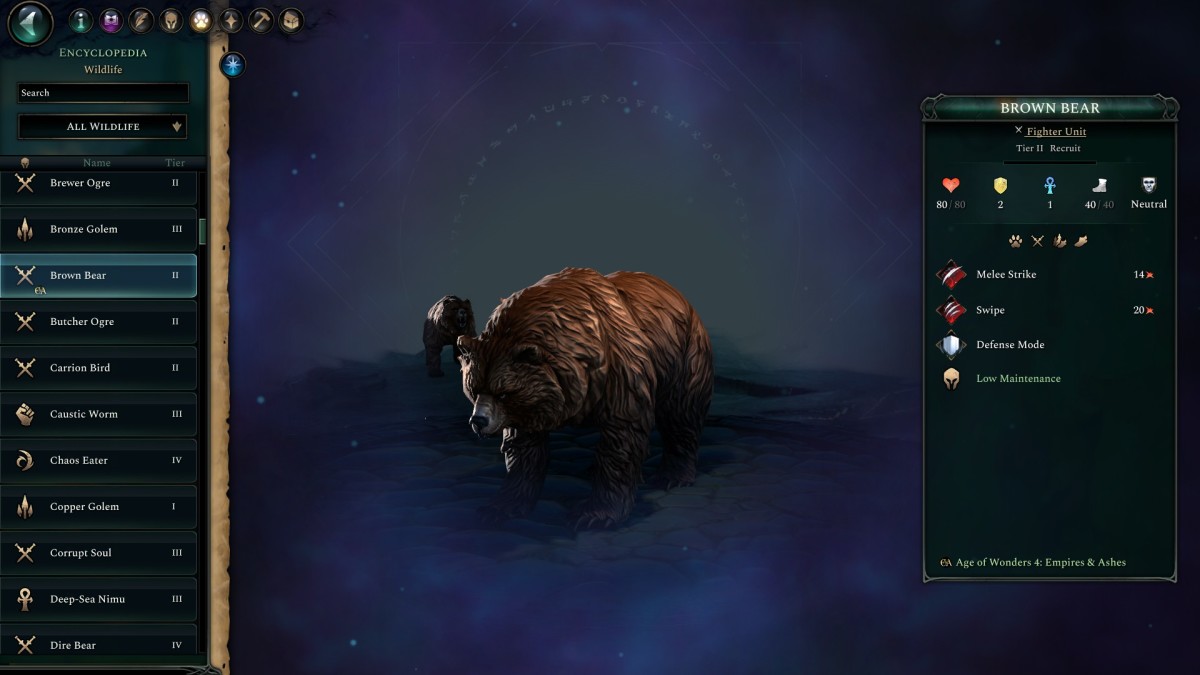 Age of Wonders 4 Brown Bear.