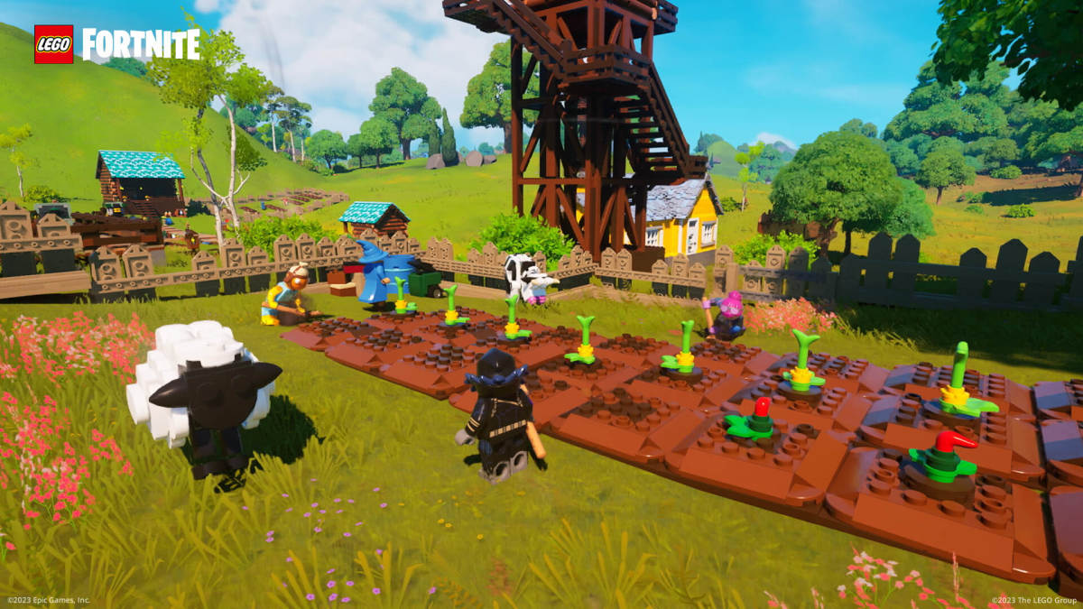 Farming is encouraged, but killing animals isn't in Lego Fortnite. 