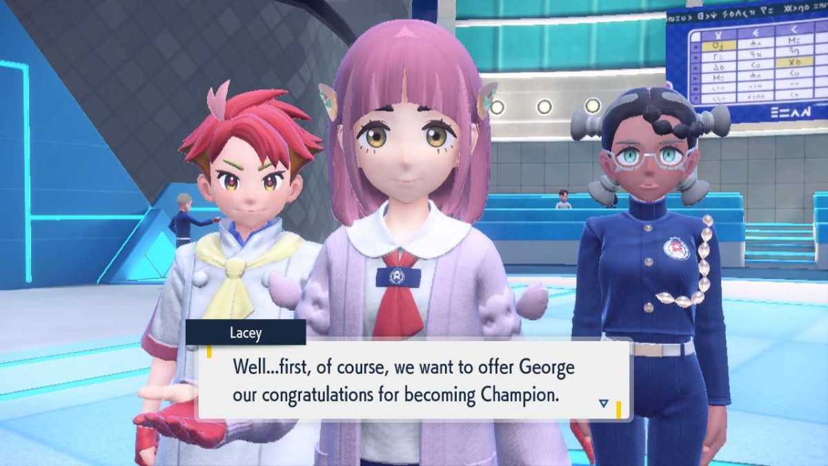 Lacey in Pokémon Scarlet & Violet DLC The Indigo Disk