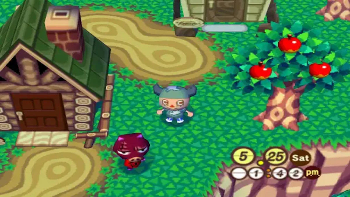 An NPC quest in Animal Crossing is shown, where a pig asks a human to fetch an item for them.