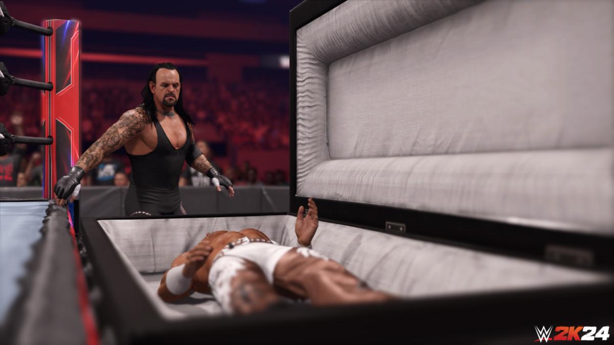 WWE 2K24 The Undertake vs Shawn Michaels in a Casket Match