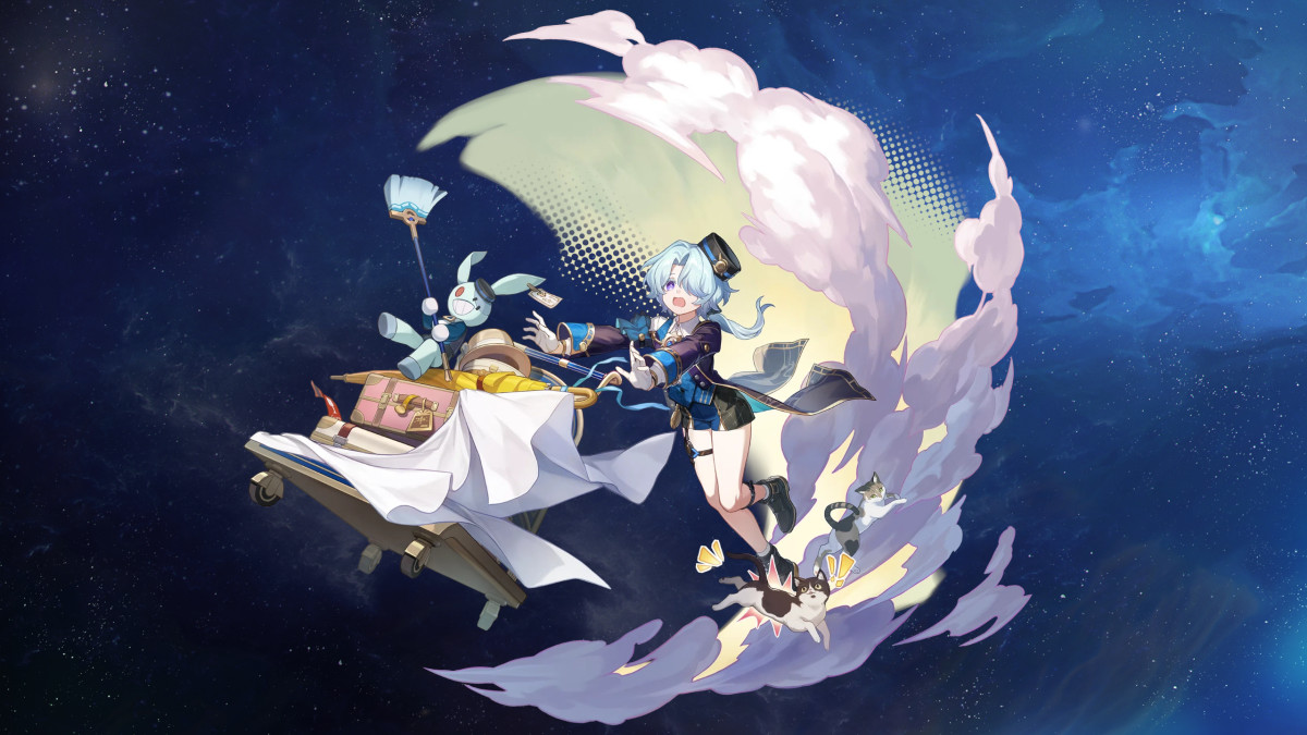 Honkai: Star Rail artwork of Misha on space background.